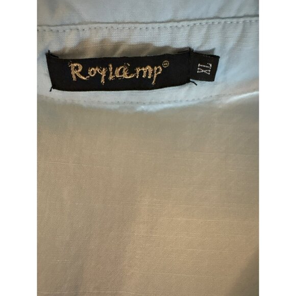 Roylamp Light Blue Ruffled Shirt Dress With Pockets Size XL - Picture 3 of 7